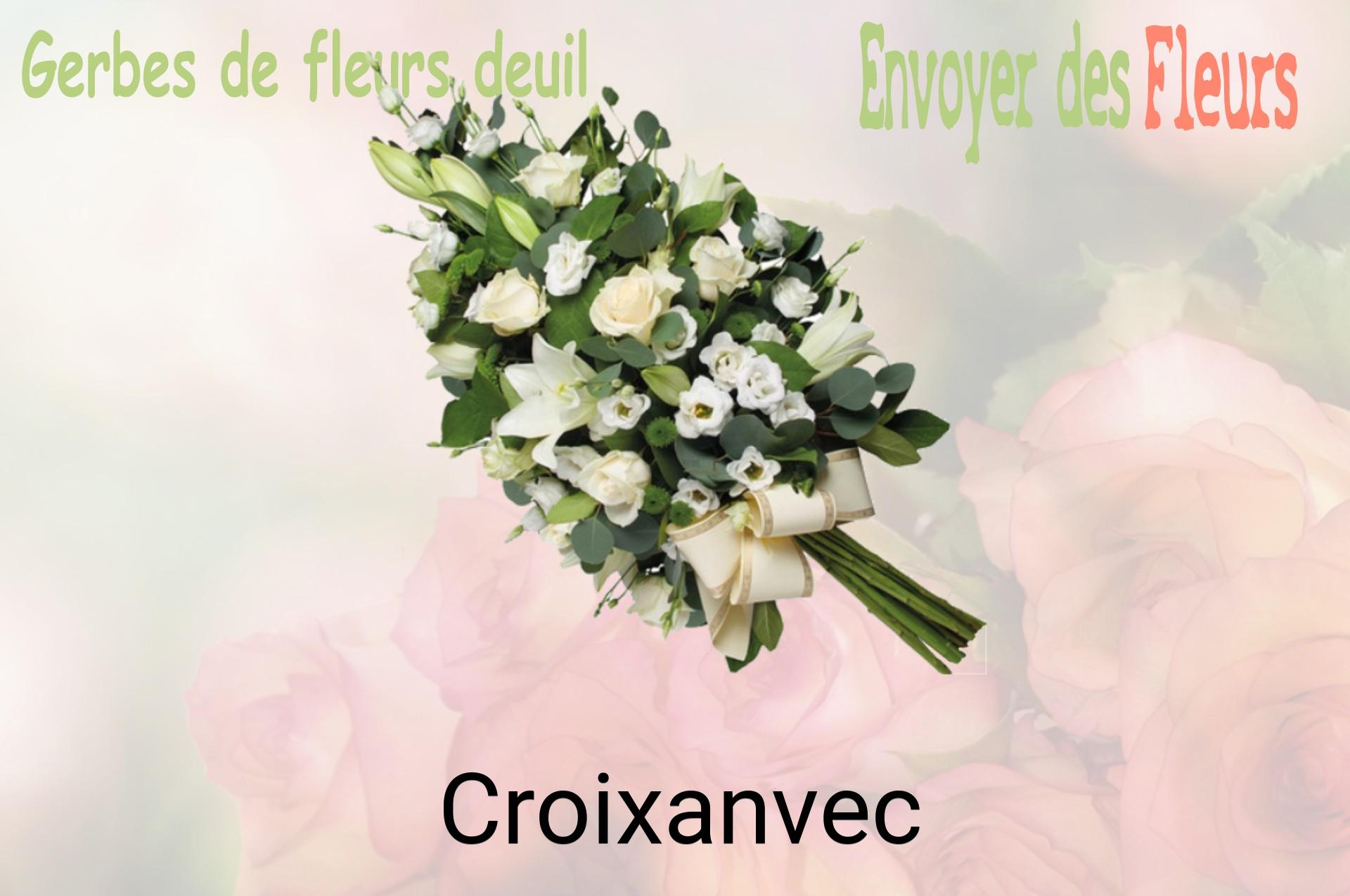 Gerbe de fleurs de deuil livrée à Croixanvec